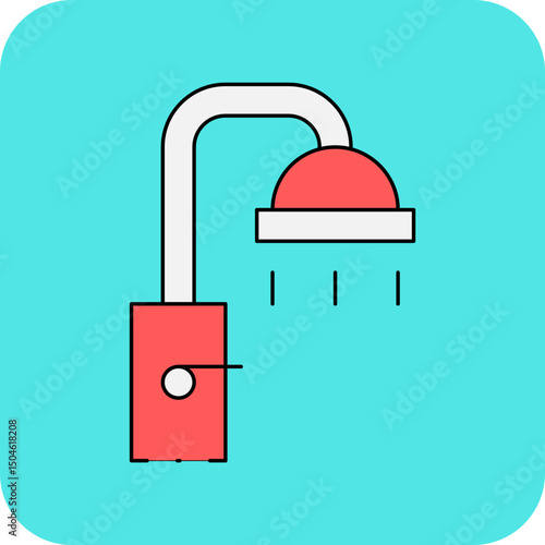 Shower single icon vector illustration