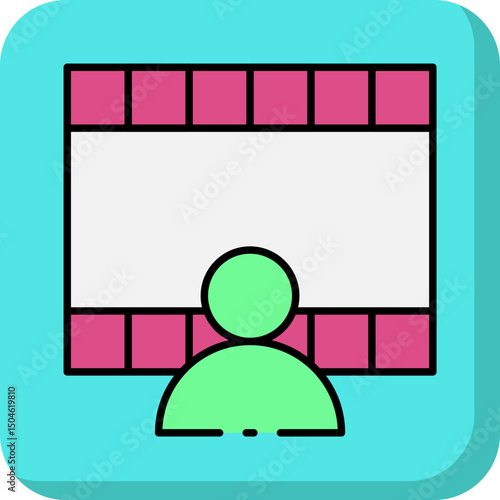 Video single icon vector illustration