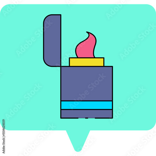 Lighter single vector icon illustration