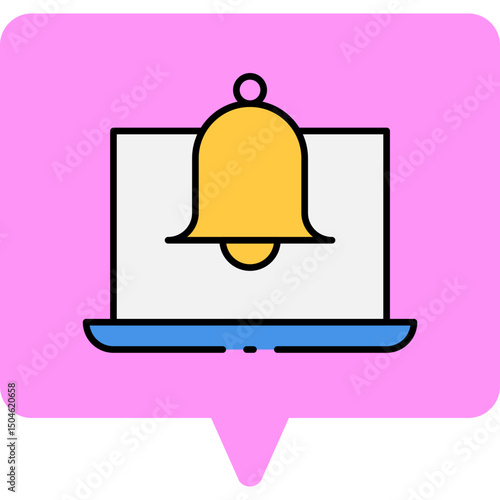 Bell single icon vector illustration
