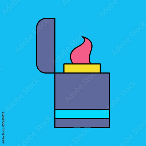 Lighter single vector icon illustration