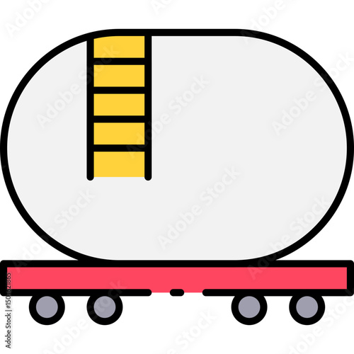 Oil tanker single icon vector illustration