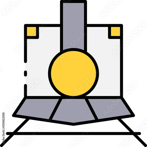 Train run single vector icon illustration