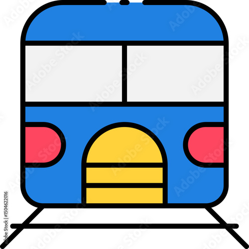 Train station single vector icon illustration