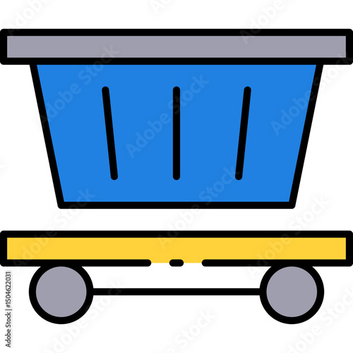 Trolley single icon vector illustration
