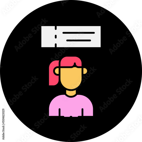 Tickets single icon vector illustration