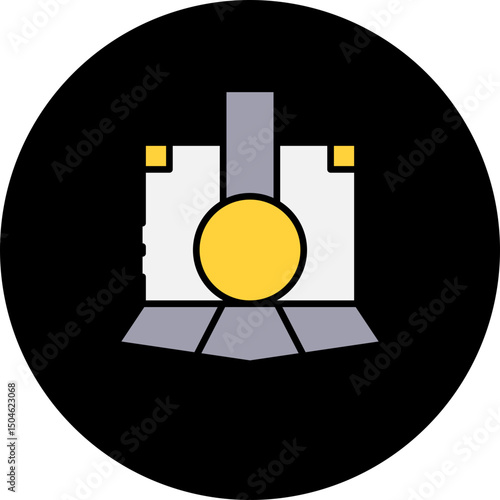 Train run single vector icon illustration