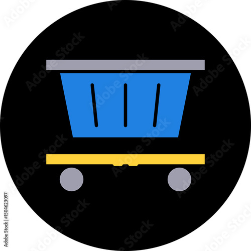 Trolley single icon vector illustration
