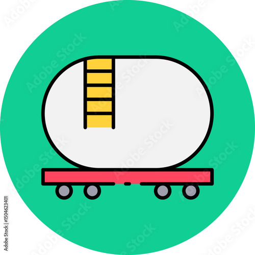 Oil tanker single icon vector illustration