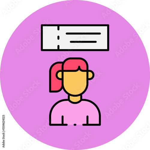 Tickets single icon vector illustration