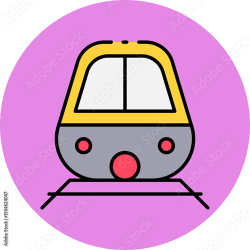 Train horn single vector icon illustration