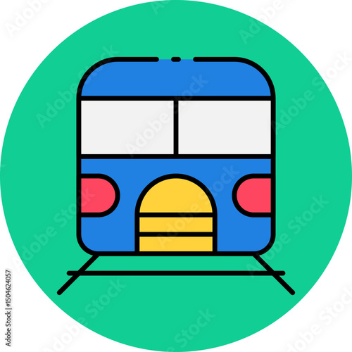 Train station single vector icon illustration