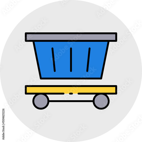 Trolley single icon vector illustration