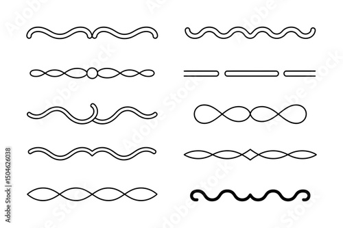 Collection of decorative line dividers
