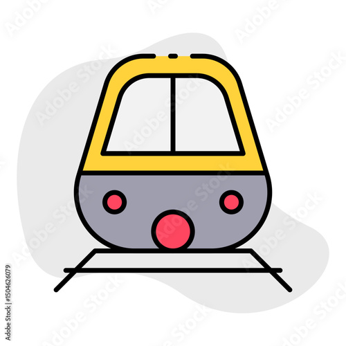 Train horn single vector icon illustration