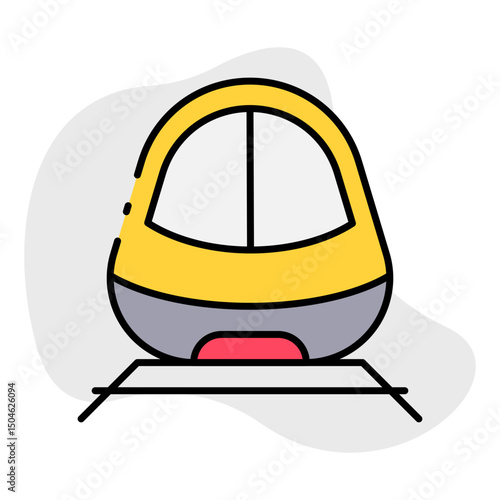 Train move single vector icon illustration