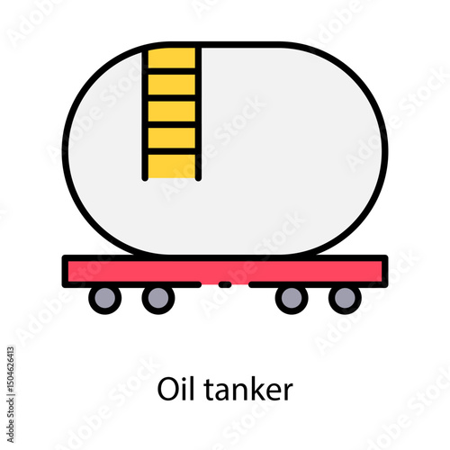 Oil tanker single icon vector illustration