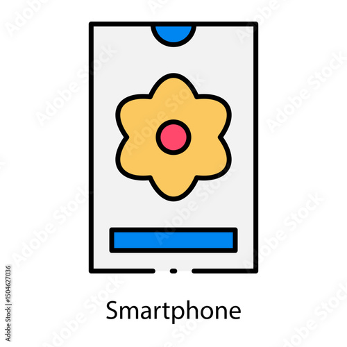 Smartphone single icon vector illustration