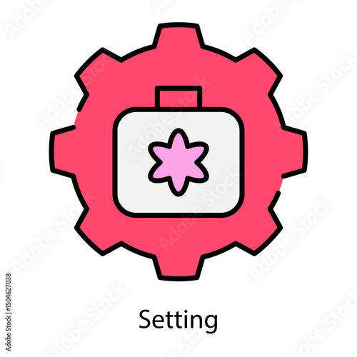 Setting single icon vector illustration
