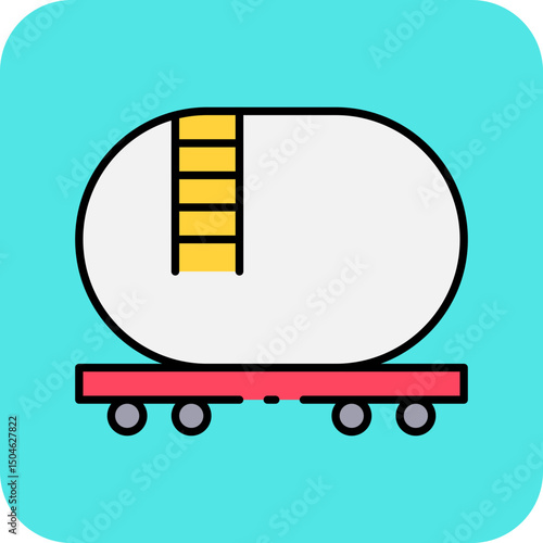 Oil tanker single icon vector illustration