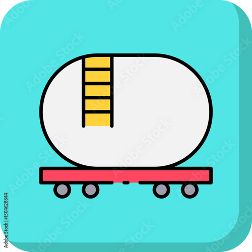 Oil tanker single icon vector illustration