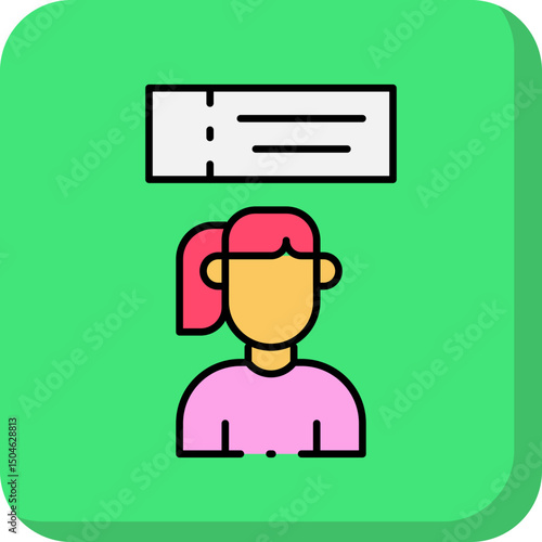 Tickets single icon vector illustration