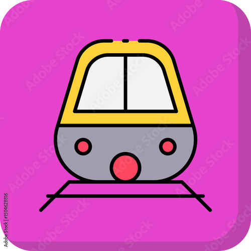 Train horn single vector icon illustration