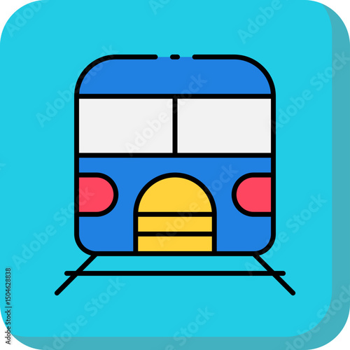 Train station single vector icon illustration