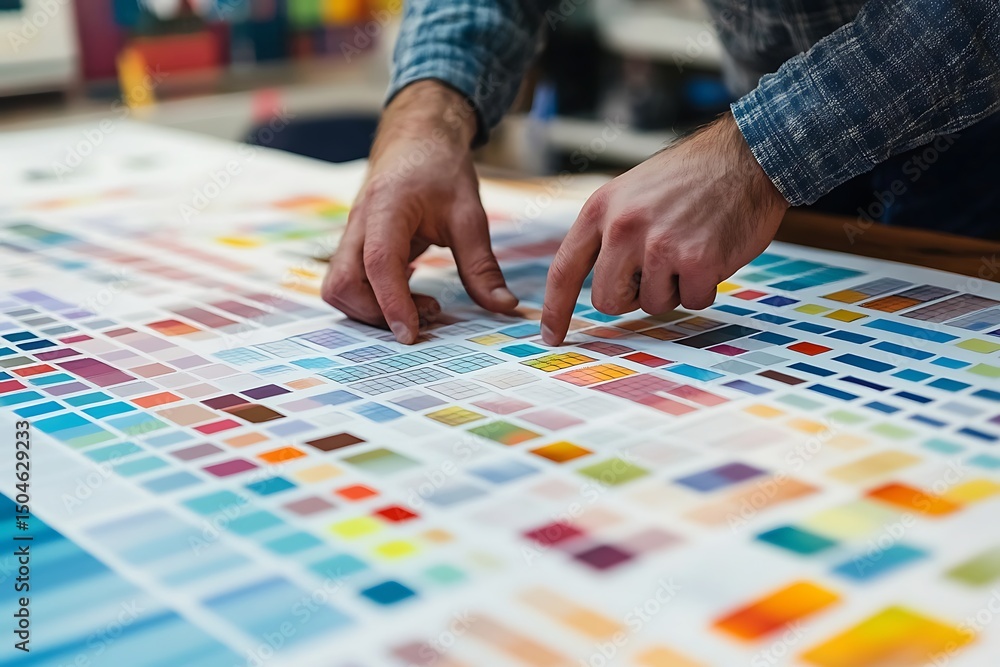 Fototapeta premium Color Selection A Crucial Step in Design Process, Improving Customer Feedback