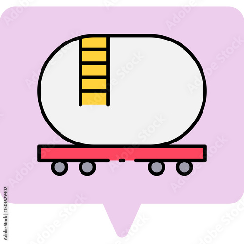 Oil tanker single icon vector illustration