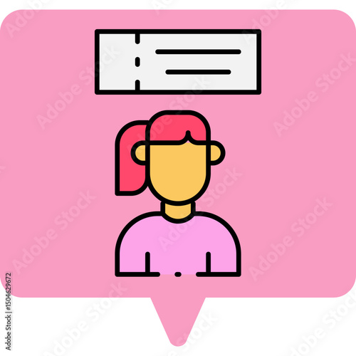 Tickets single icon vector illustration