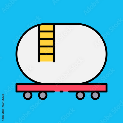 Oil tanker single icon vector illustration