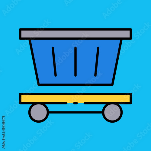 Trolley single icon vector illustration