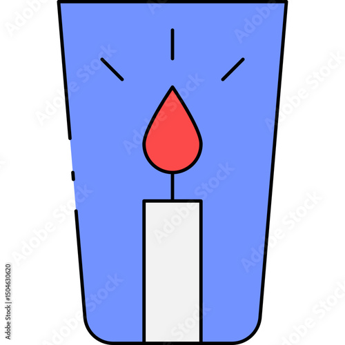 Candle single icon vector illustration