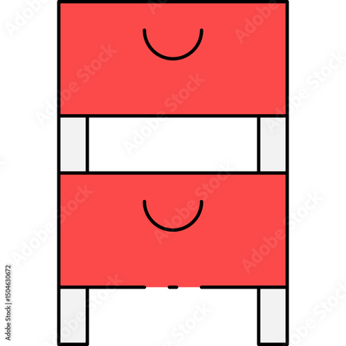 Drawer single icon vector illustration