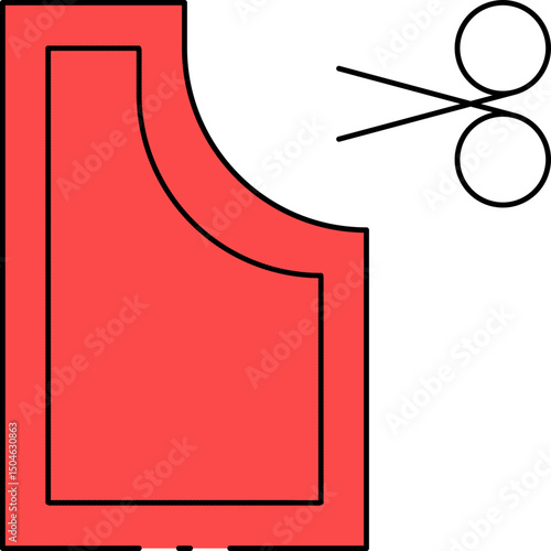 Leather cutting single icon vector illustration