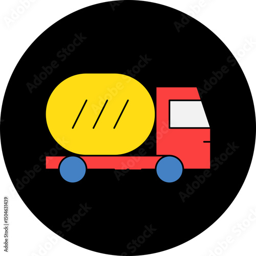 Fast food truck single icon vector illustration