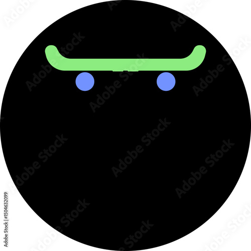 Skate board single icon vector illustration