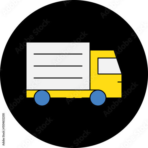 Trucking single icon vector illustration