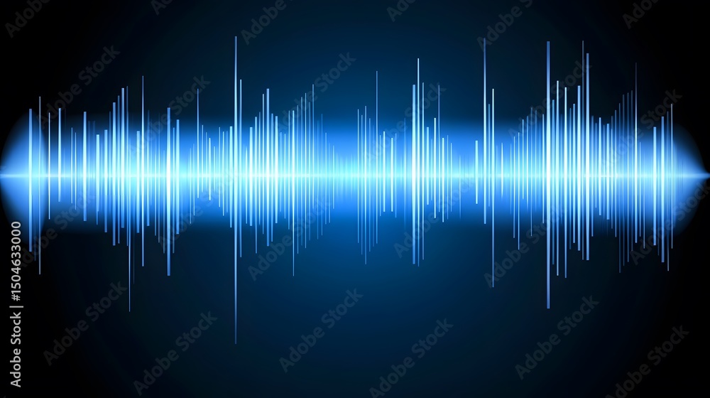 Abstract Blue Sound Wave Digital Music Technology Background Abstract Blue Sound Wave Digital Music Technology Background