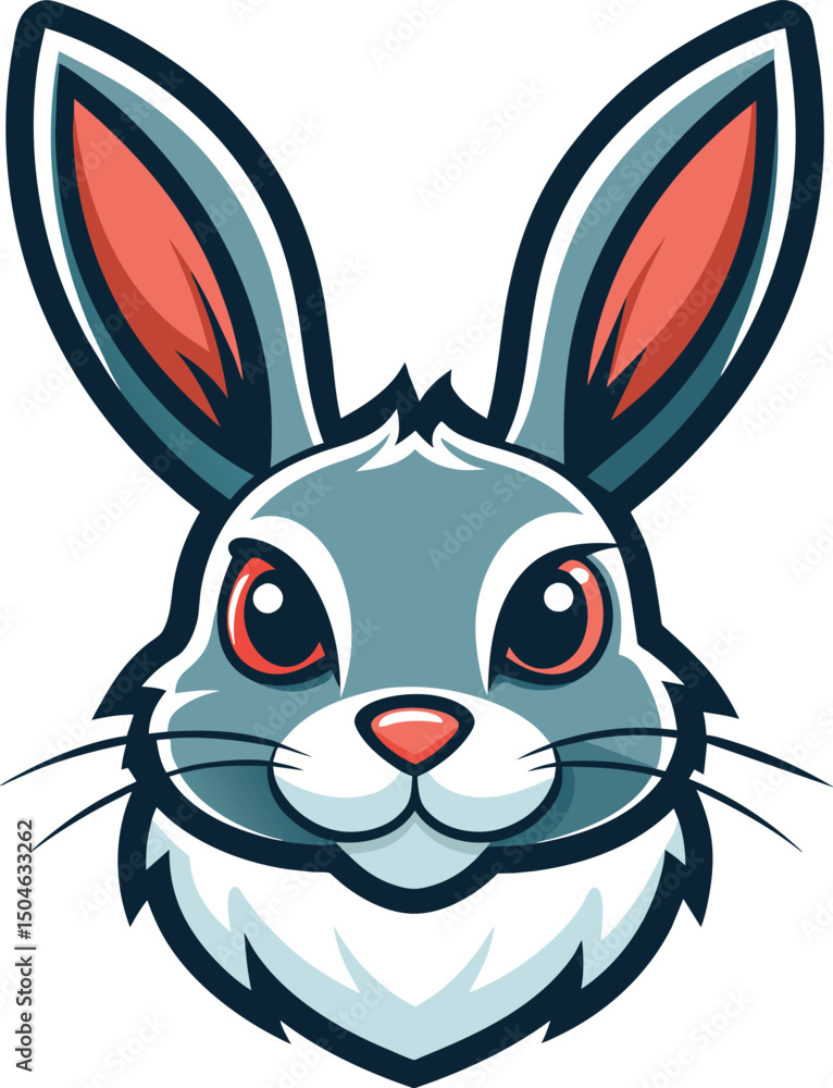 Fototapeta premium Cute Bunny Rabbit Mascot Logo Design