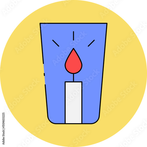 Candle single icon vector illustration