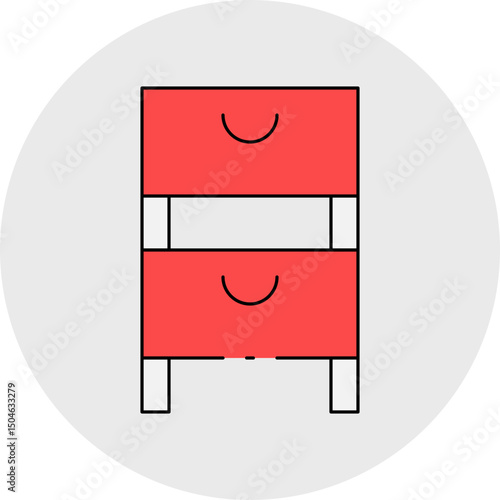Drawer single icon vector illustration