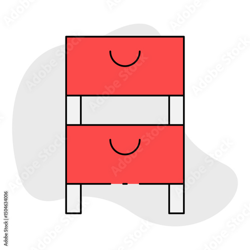 Drawer single icon vector illustration