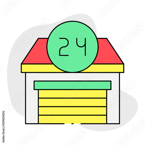 Garage single icon vector illustration