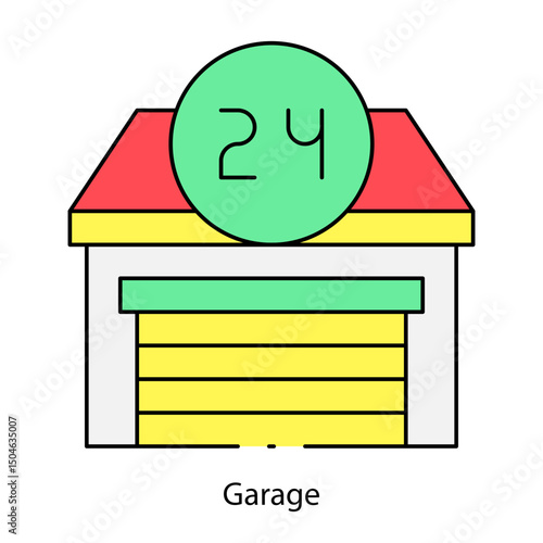 Garage single icon vector illustration