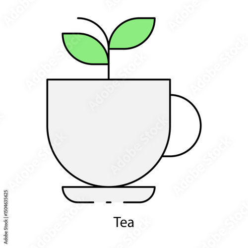 Tea single icon vector illustration