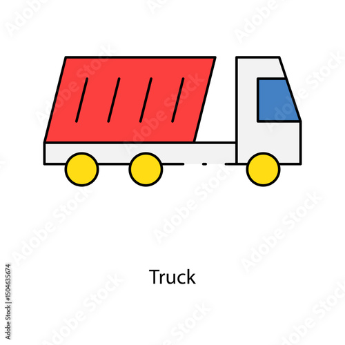 Truck single icon vector illustration