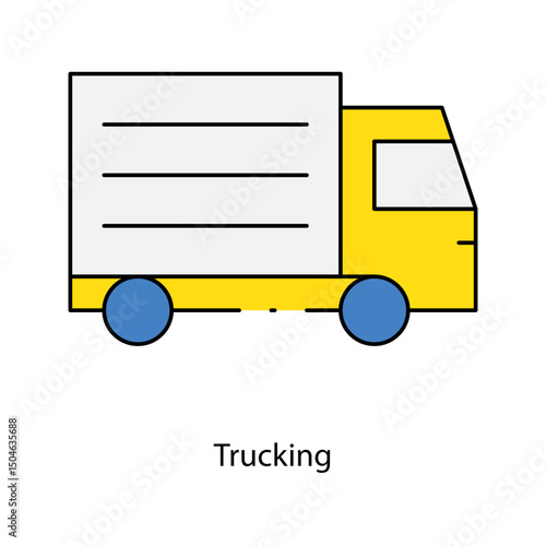 Trucking single icon vector illustration