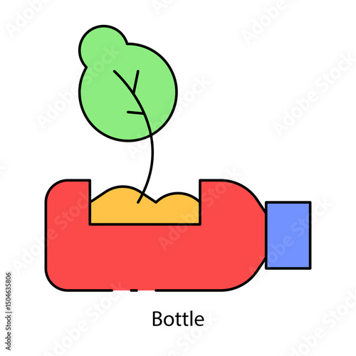 Bottle single icon vector illustration